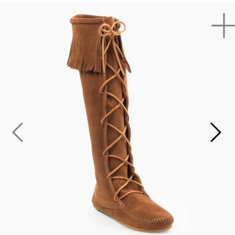 Minnetonka Front Lace Knee High Boot